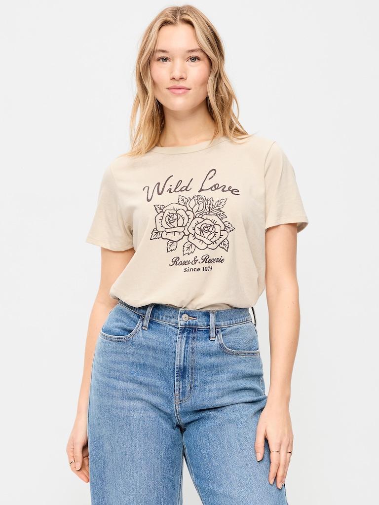 EveryWear Crew-Neck Graphic T-Shirt