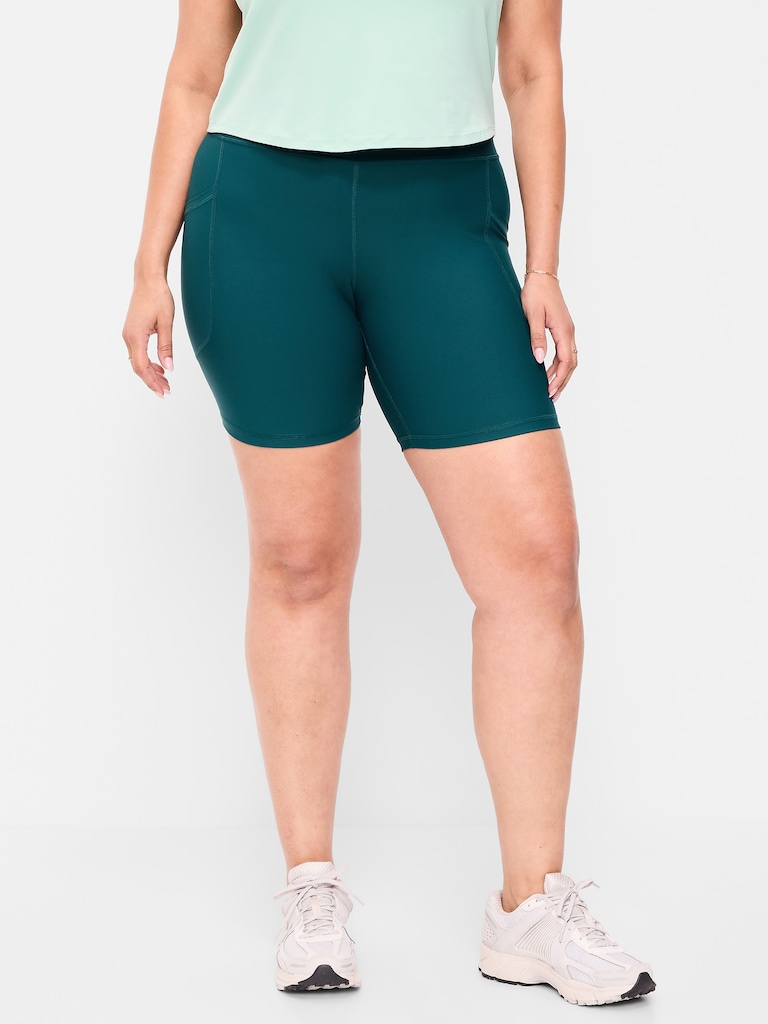 High-Waisted PowerSoft Biker Shorts -- 8-inch inseam