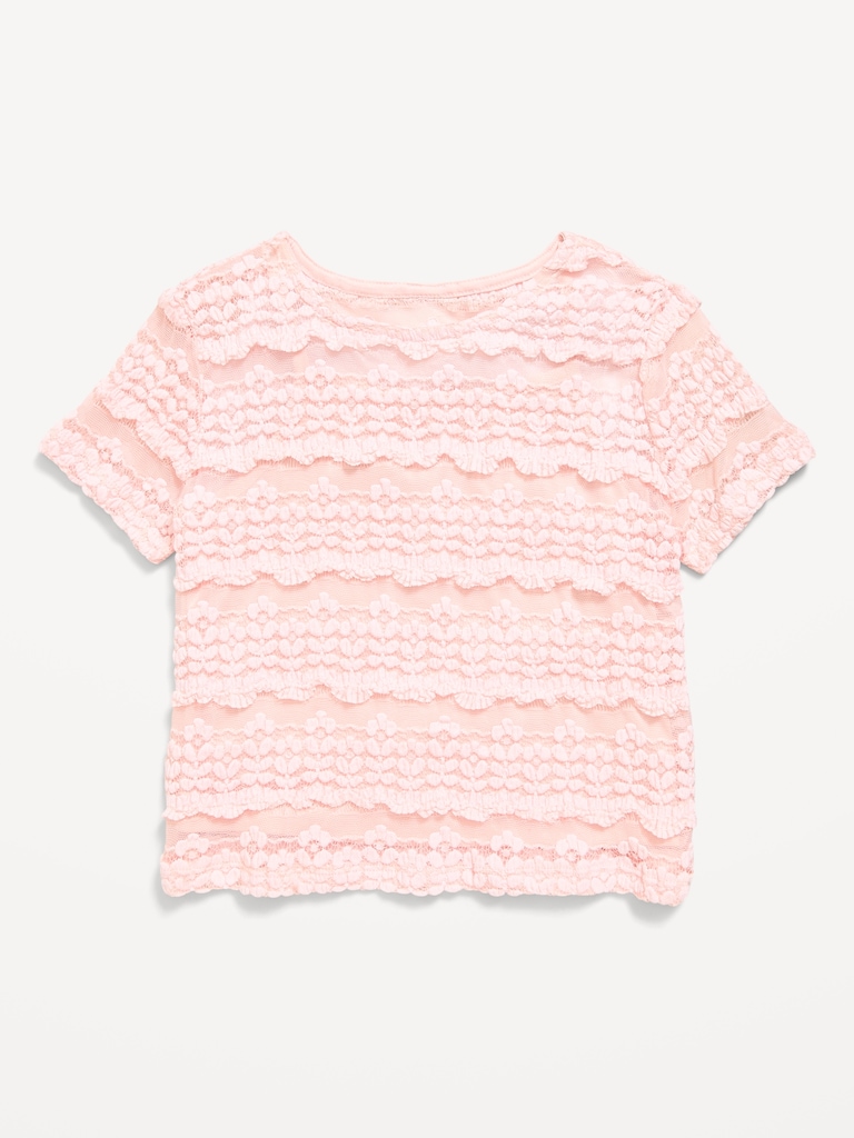 Short-Sleeve Lace Top for Girls