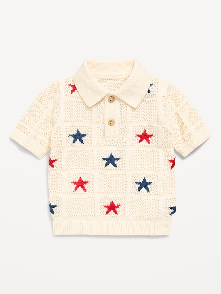 Short-Sleeve Sweater-Knit Polo for Baby