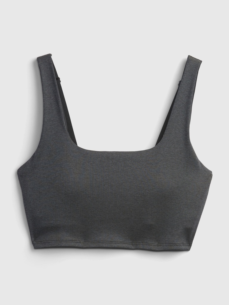 GapFit Brushed Jersey Squareneck Longline Sports Bra
