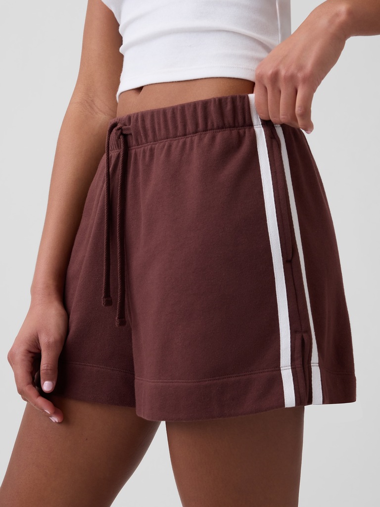 Relaxed Stripe French Terry Shorts