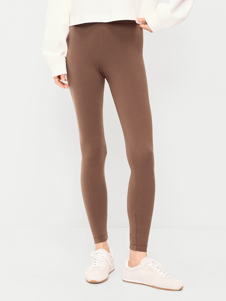 High-Waisted Jersey Fashion Layering Leggings