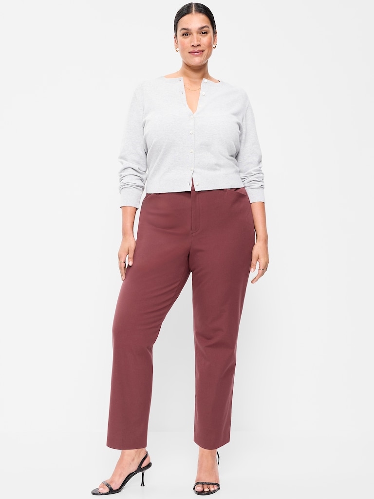 High-Waisted Pixie Straight Pants
