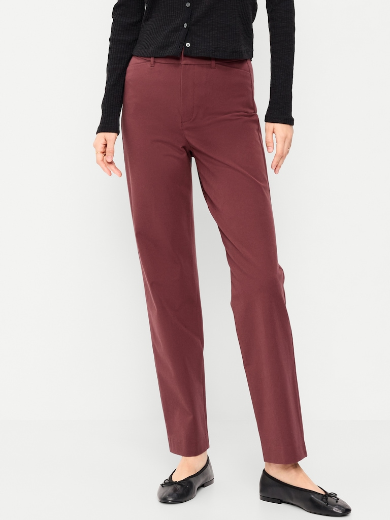 High-Waisted Pixie Straight Pants