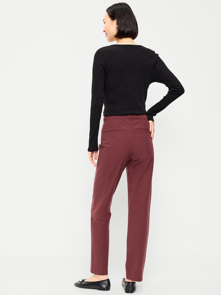 High-Waisted Pixie Straight Pants