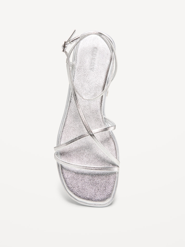 Strappy Faux-Leather Sandals