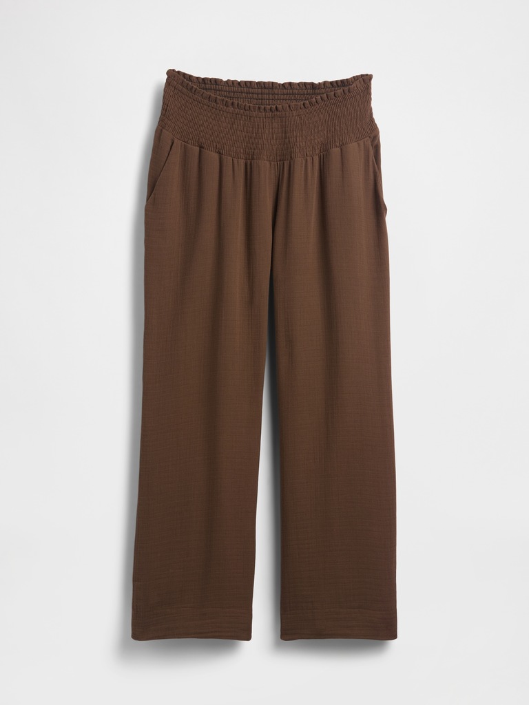 Maternity Cotton Gauze Full Panel Pants