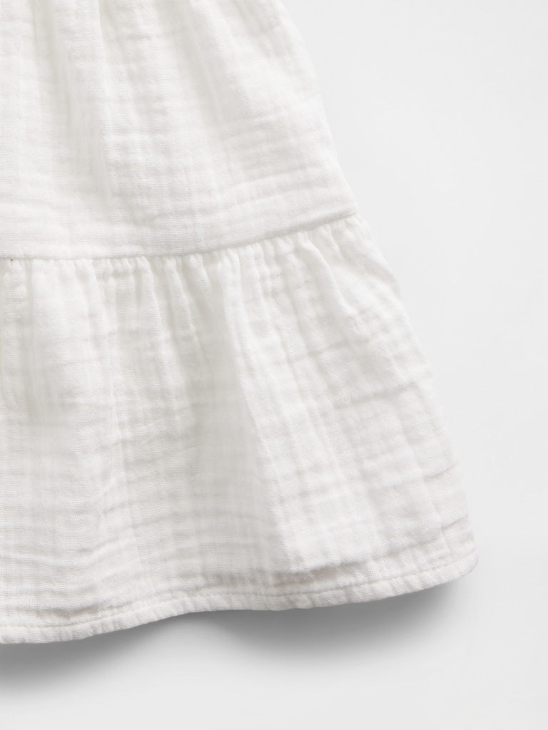 Kids Cotton Gauze Tiered Tank Top