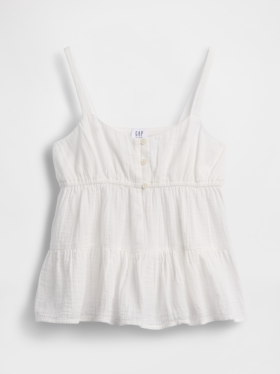 Kids Cotton Gauze Tiered Tank Top