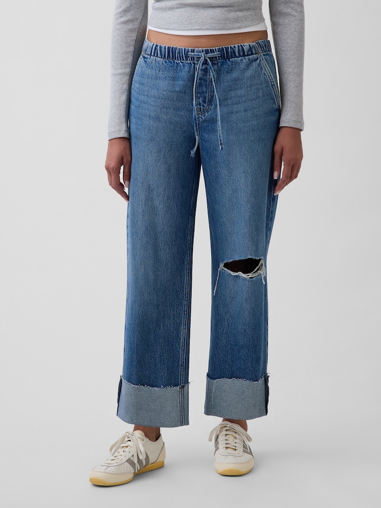 Low Rise '90s Loose Easy Crop Jeans