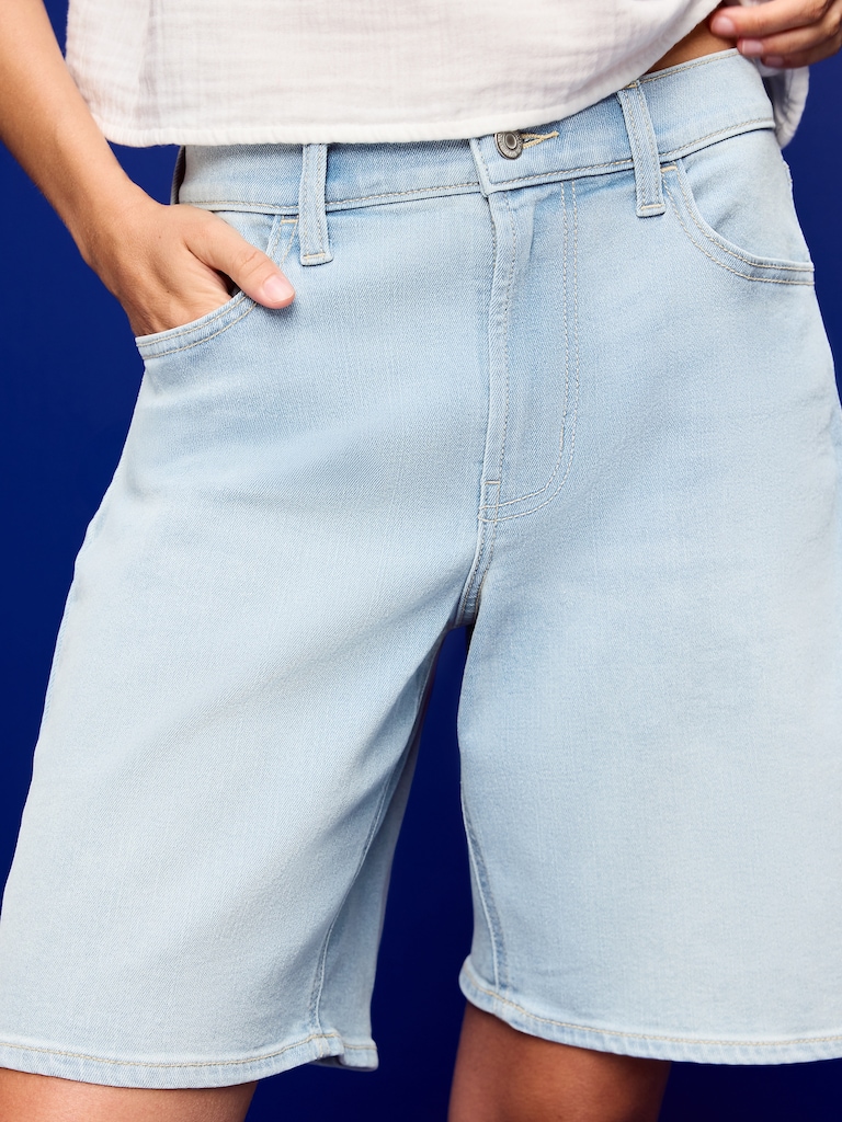 High-Waisted Wow Jean Shorts -- 9-inch inseam
