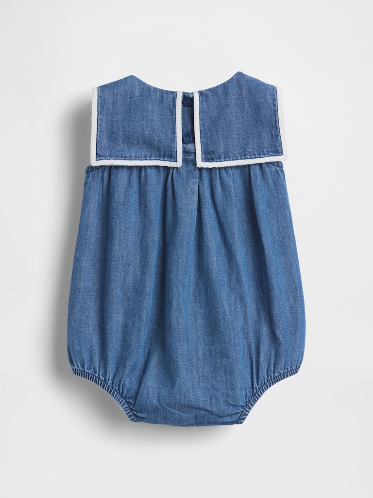 Baby Denim Sailor Bubble Bodysuit