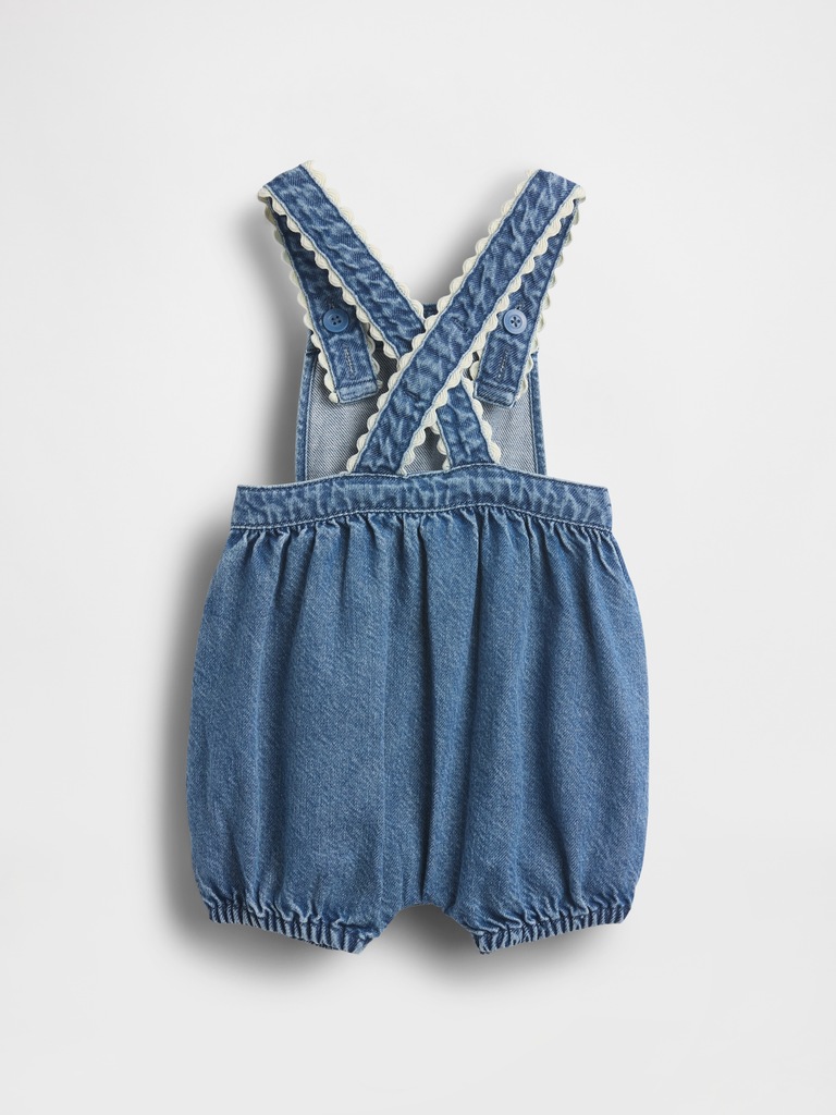 Baby Denim Shell Pocket Bubble Overalls