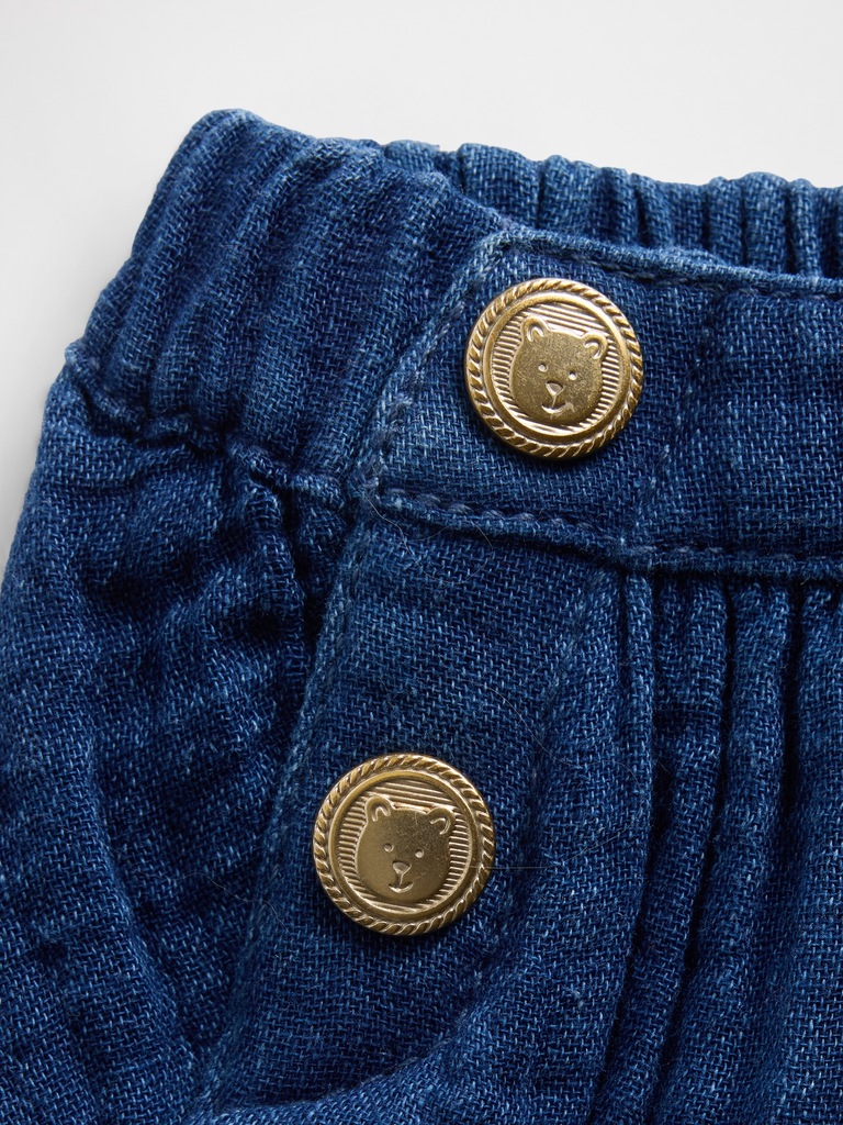 Cotton Gauze Denim Sailor Bloomers