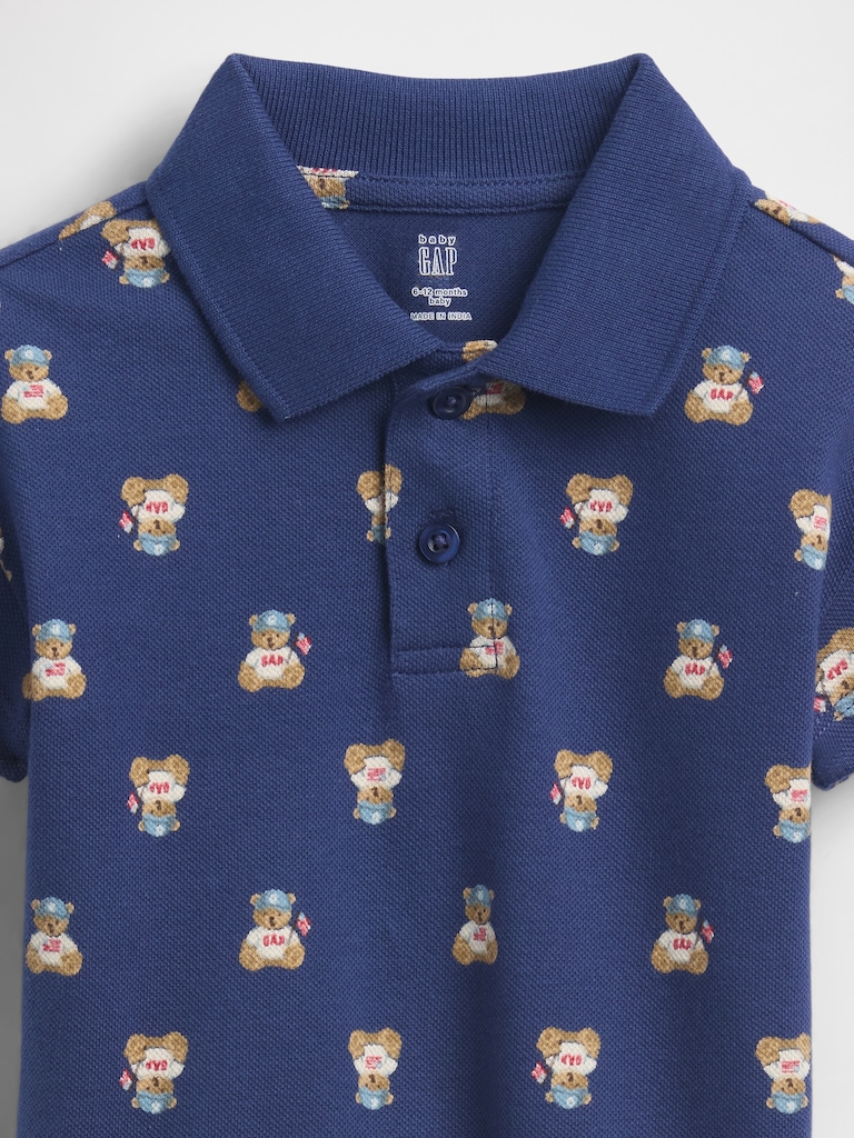 Baby Brannan Bear Pique Polo Outfit Set
