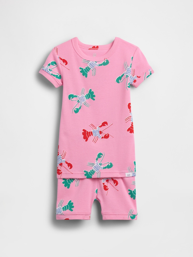 Baby & Toddler Organic Brushed Cotton Lobster PJ Short Set
