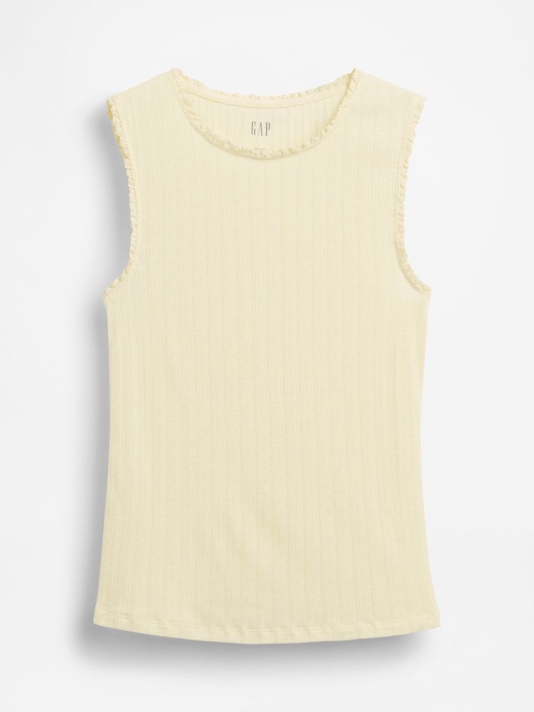 Pointelle Shell Tank Top