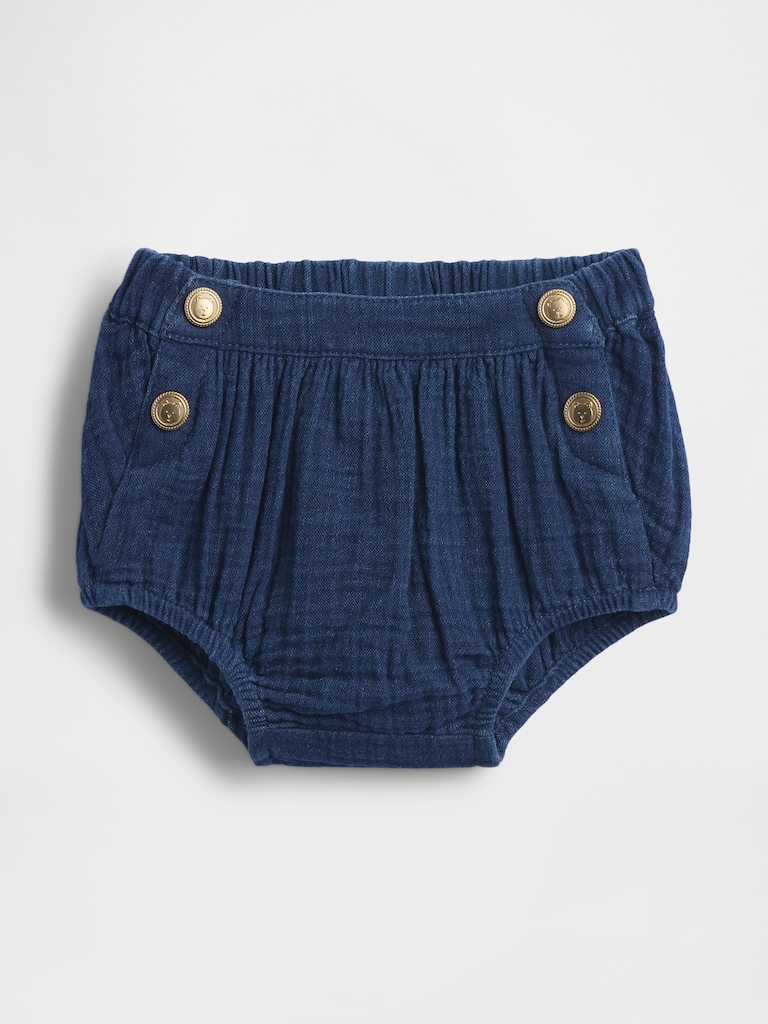 Cotton Gauze Denim Sailor Bloomers