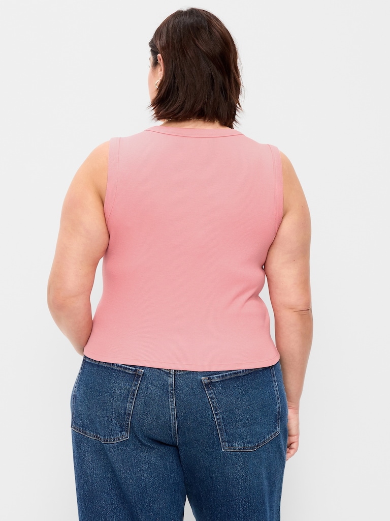 Snug Crop V-Neck Tank Top