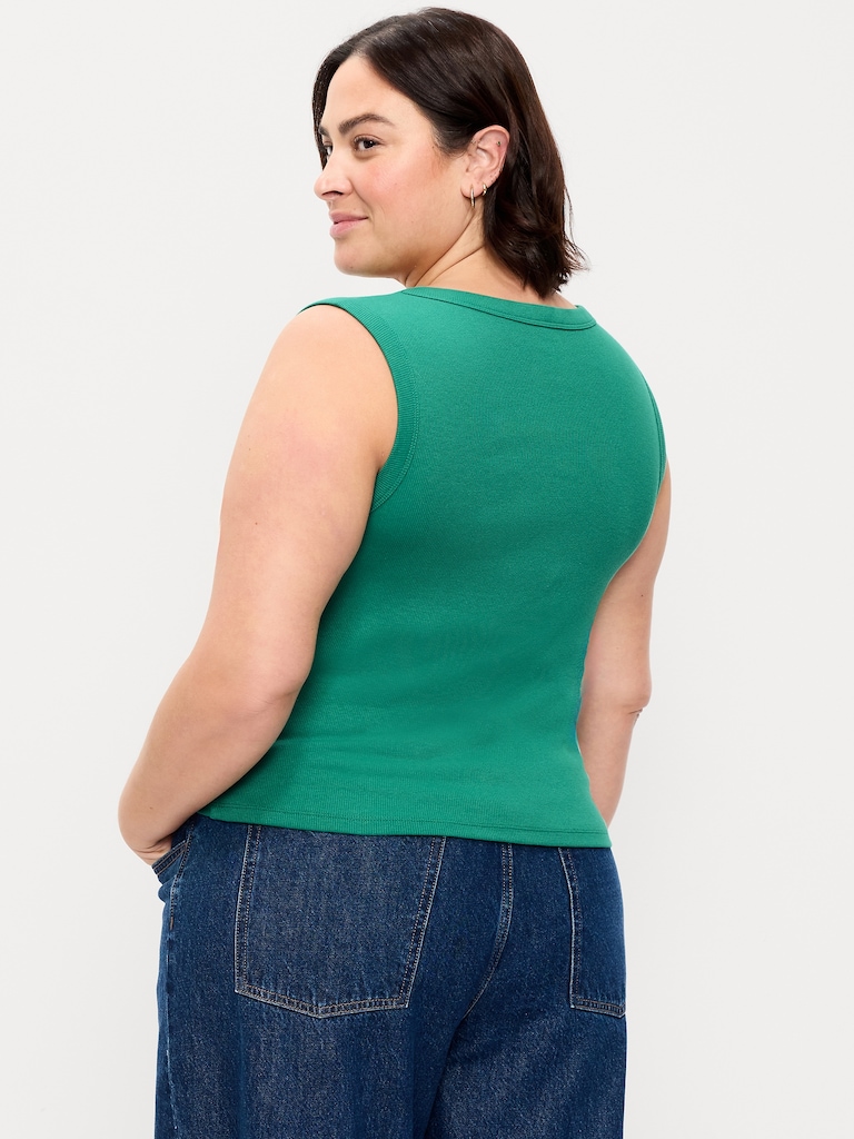 Snug Crop V-Neck Tank Top