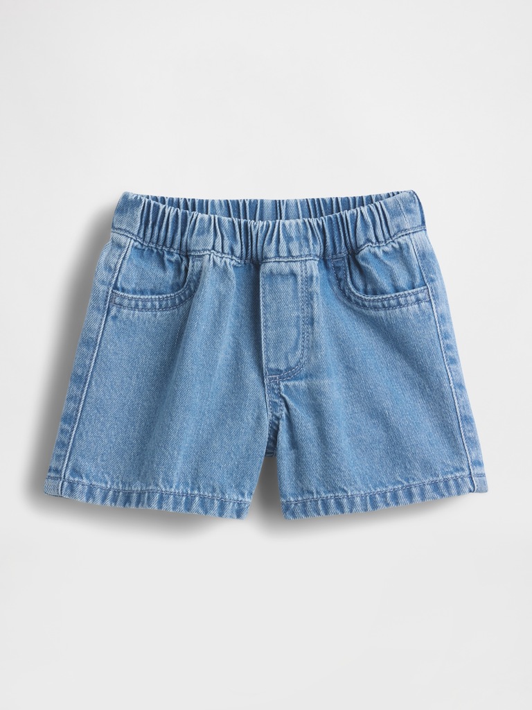 Baby Bear Pocket Pull-On Denim Shorts