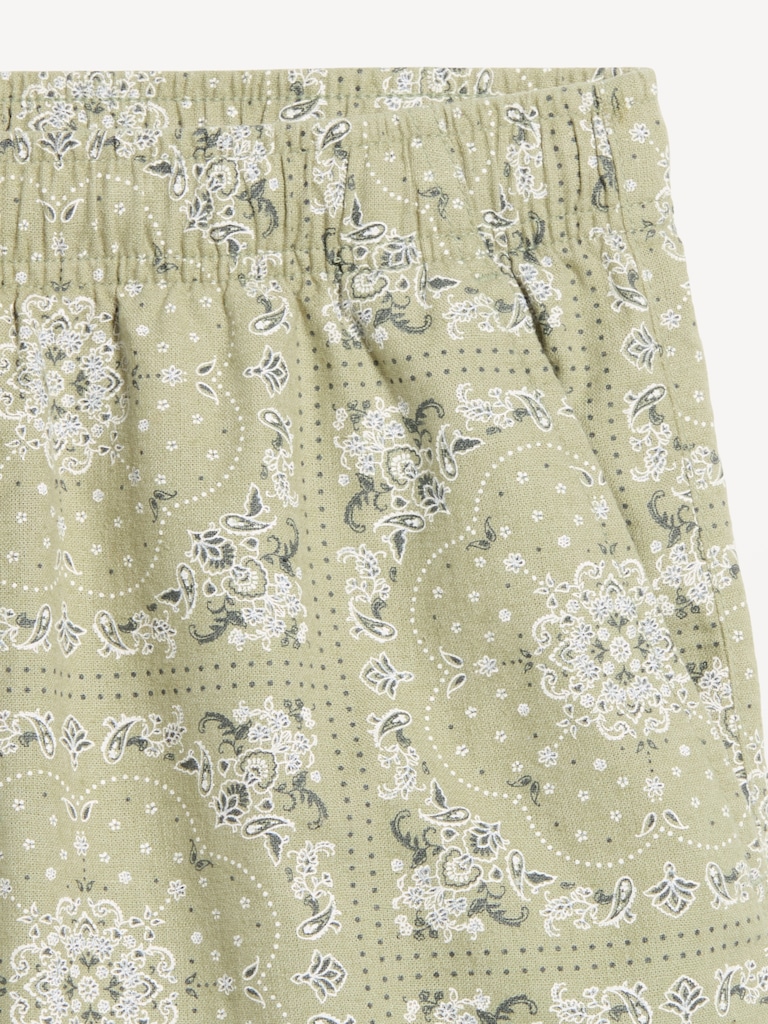 Linen-Blend Jogger Shorts -- 5-inch inseam