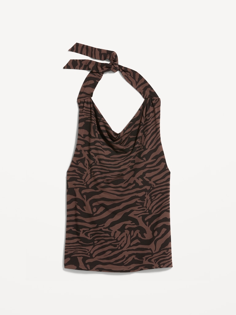 Cowl-Neck Halter Top