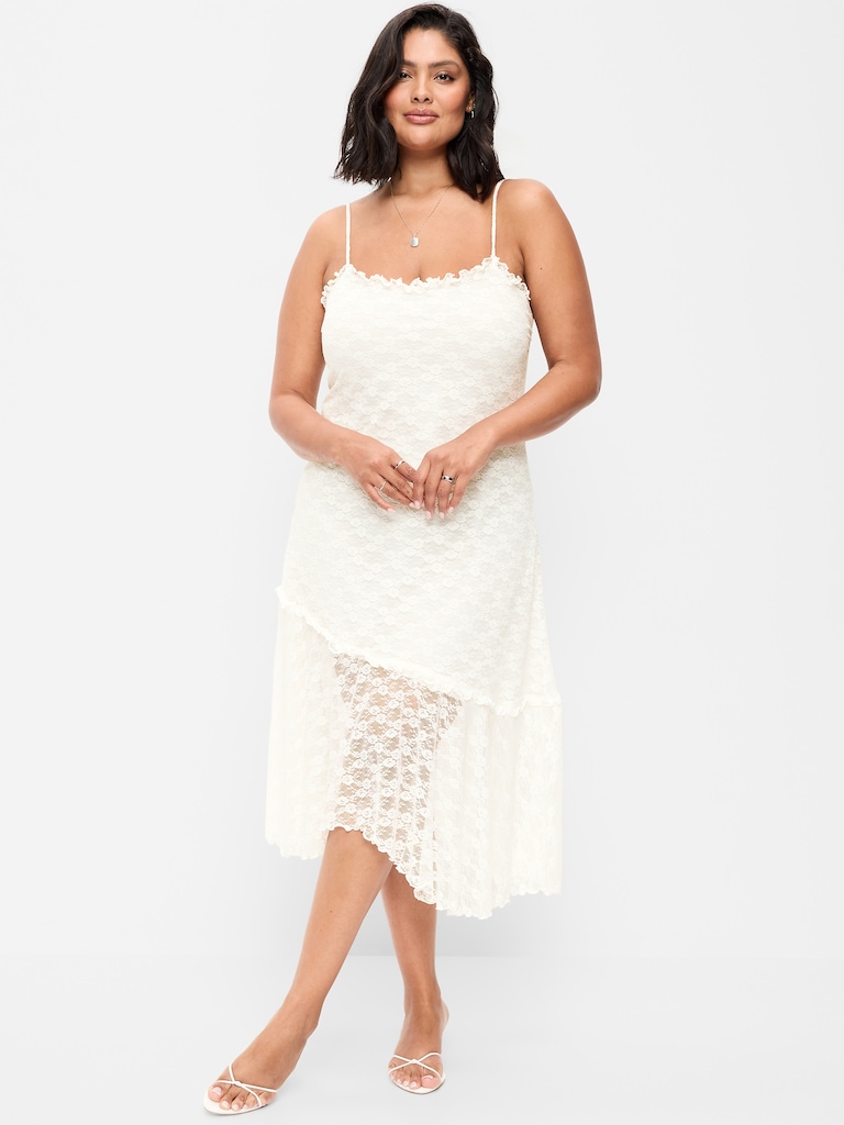 Fit & Flare Lace Midi Dress