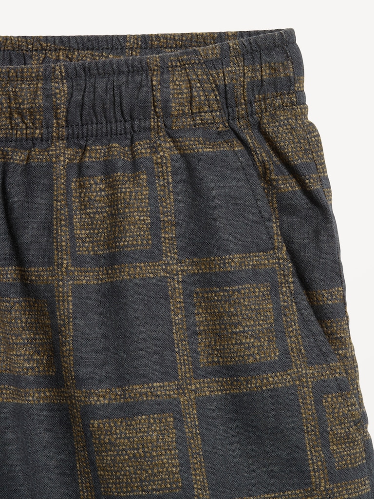 Linen-Blend Jogger Shorts -- 7-inch inseam