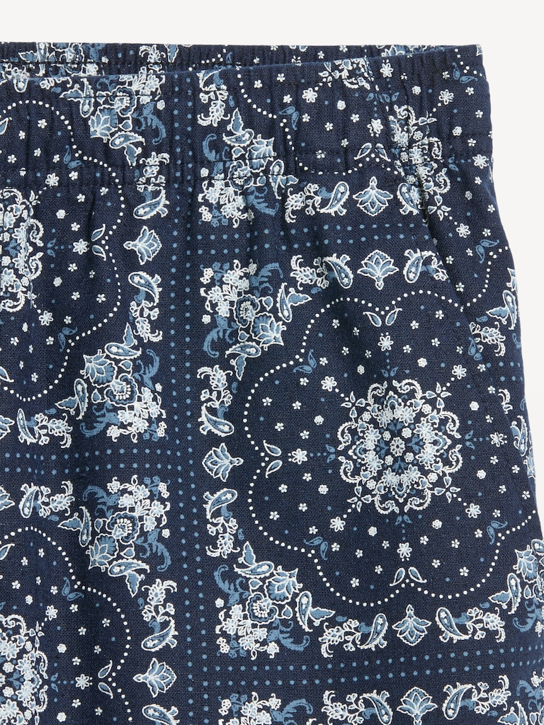 Linen-Blend Jogger Shorts -- 5-inch inseam