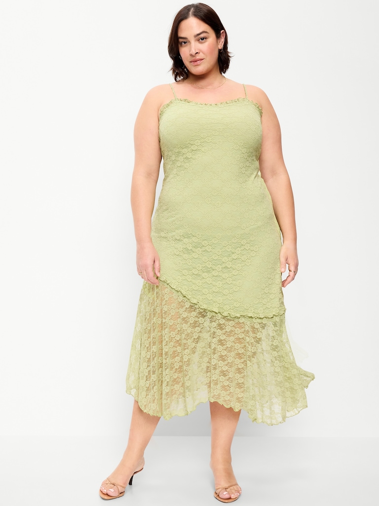 Fit & Flare Lace Midi Dress