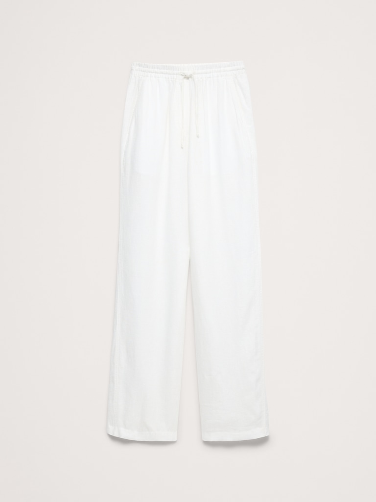 The Getaway Straight-Leg Pull-On Pant in Linen