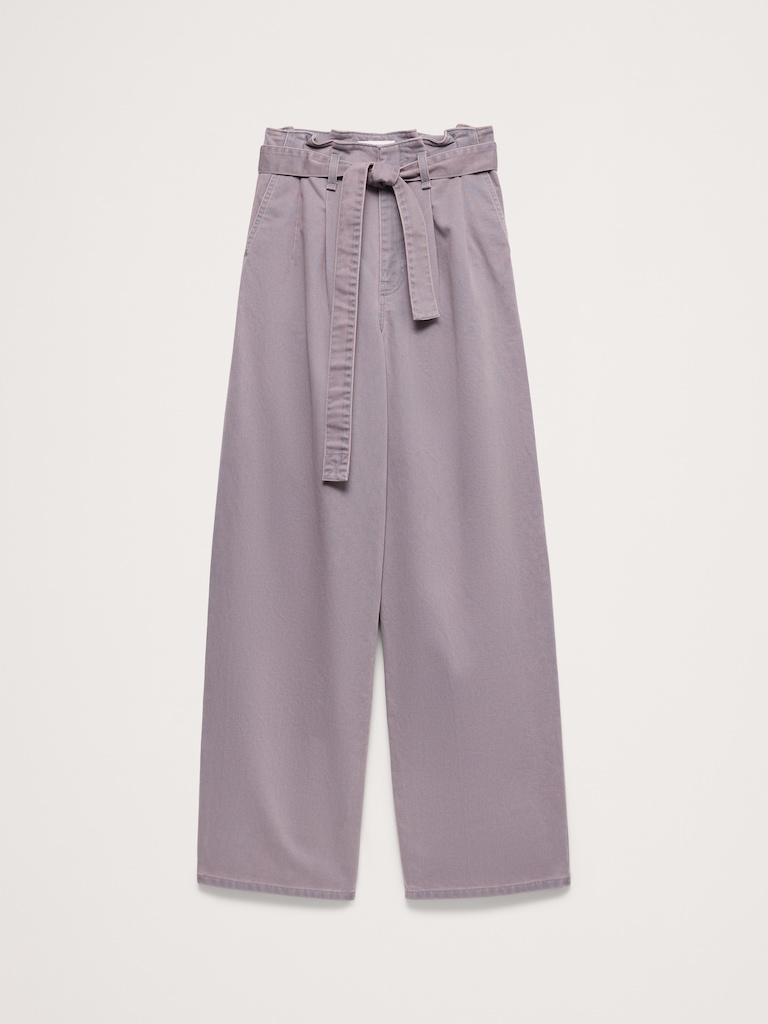 Ultra High-Rise Wide-Leg Paperbag Pant