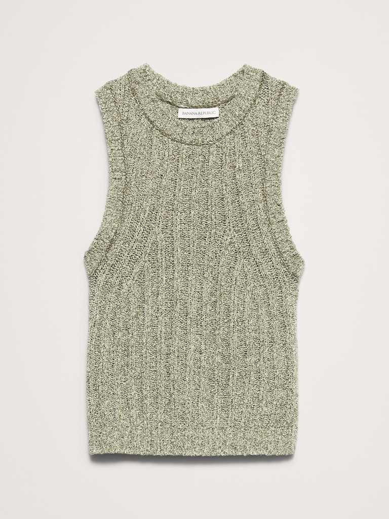 Bouclé Cotton Sweater Tank