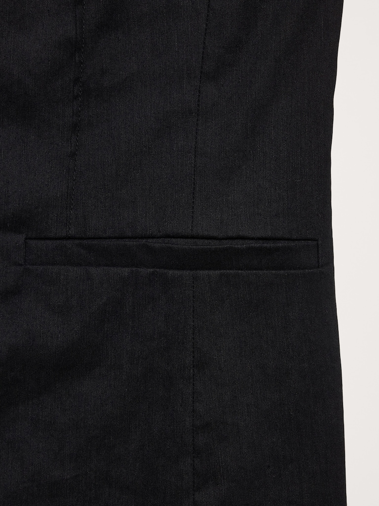 Gilet long en lin et viscose extensible