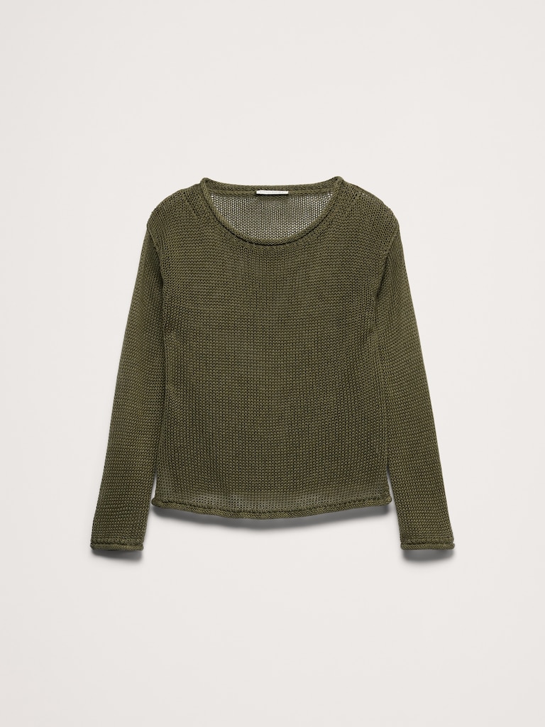 Heirloom Linen Boatneck Sweater