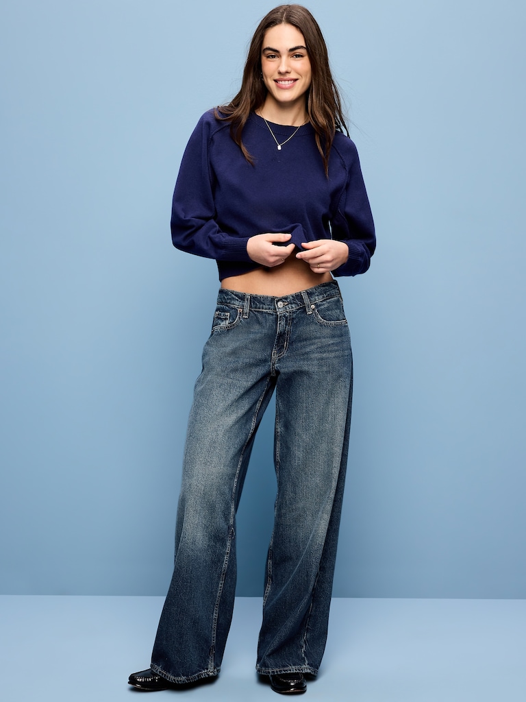 Low-Rise Baggy Wide-Leg Jeans