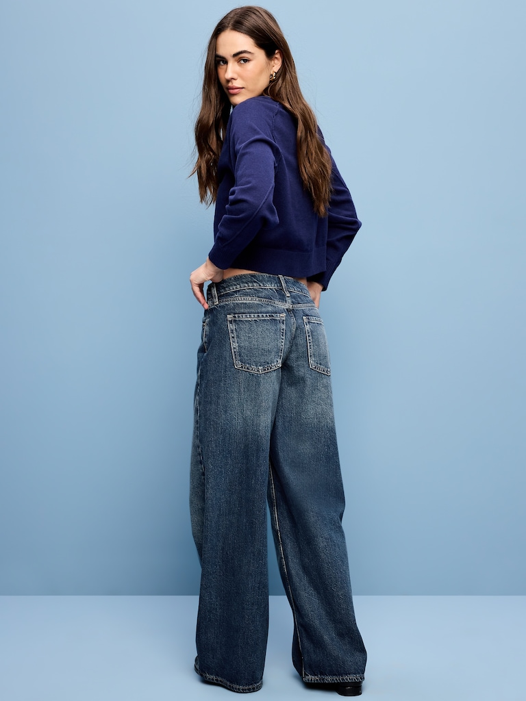 Low-Rise Baggy Wide-Leg Jeans