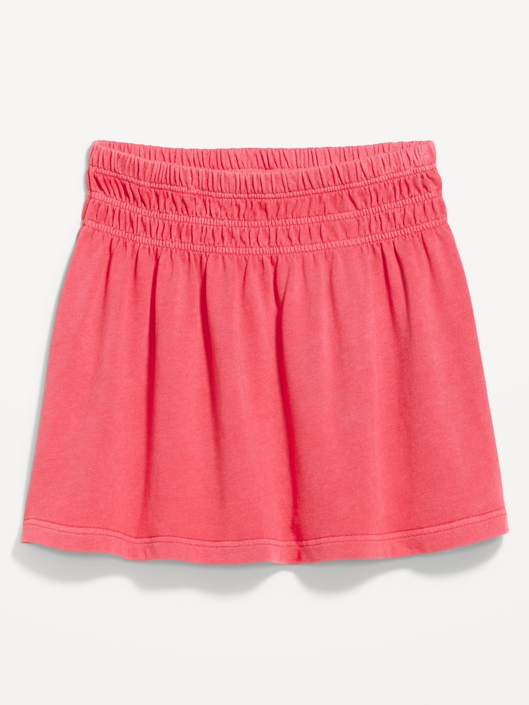 Smocked-Waist Mini Skirt