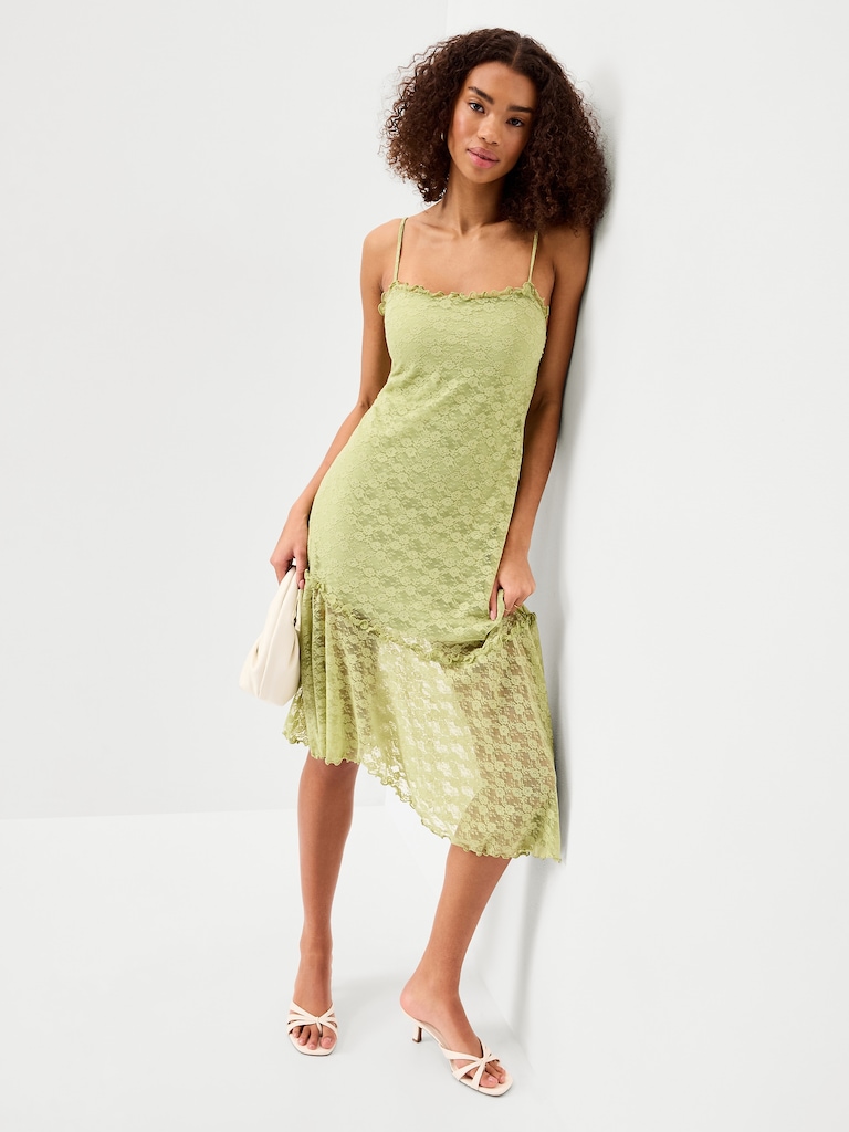 Fit & Flare Lace Midi Dress