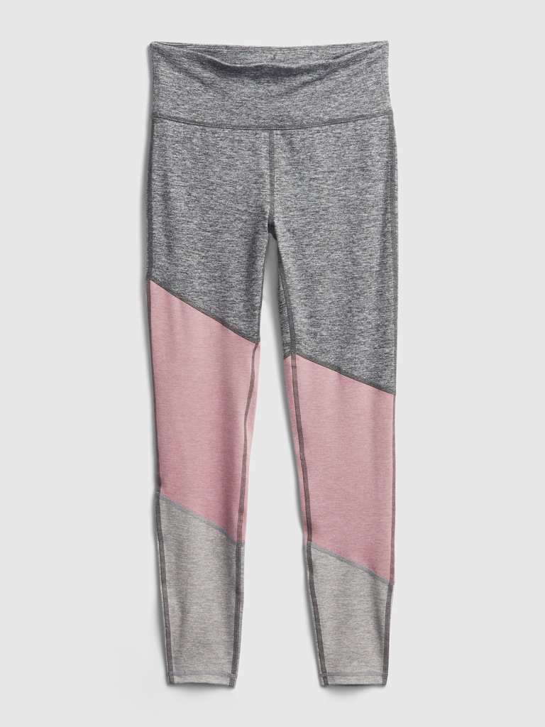 GapFit High Rise Brushed Tech Jersey Colorblock Leggings