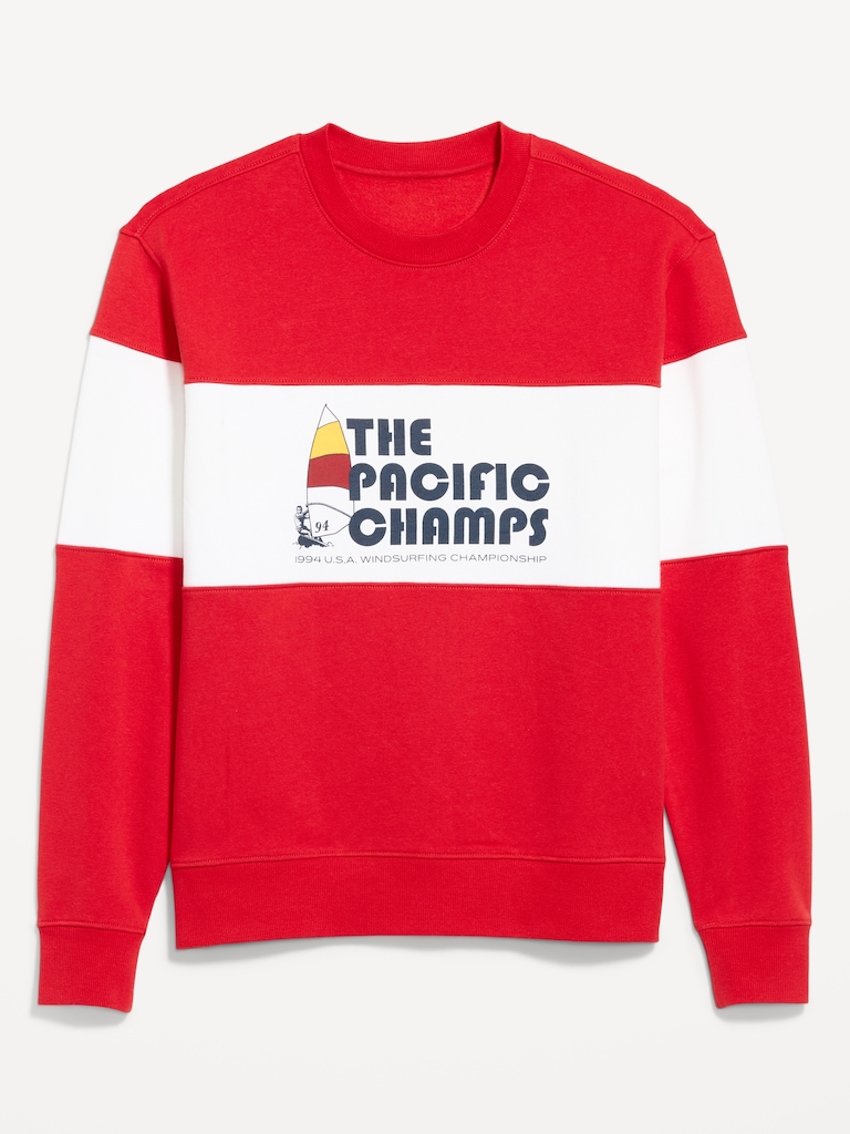 Loose Color-Block Crew-Neck Sweatshirt