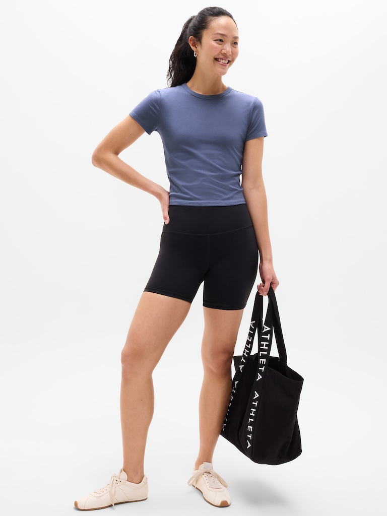 Signature Rib Crop Tee