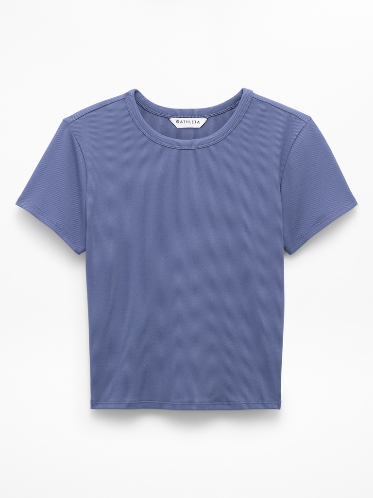 Signature Rib Crop Tee