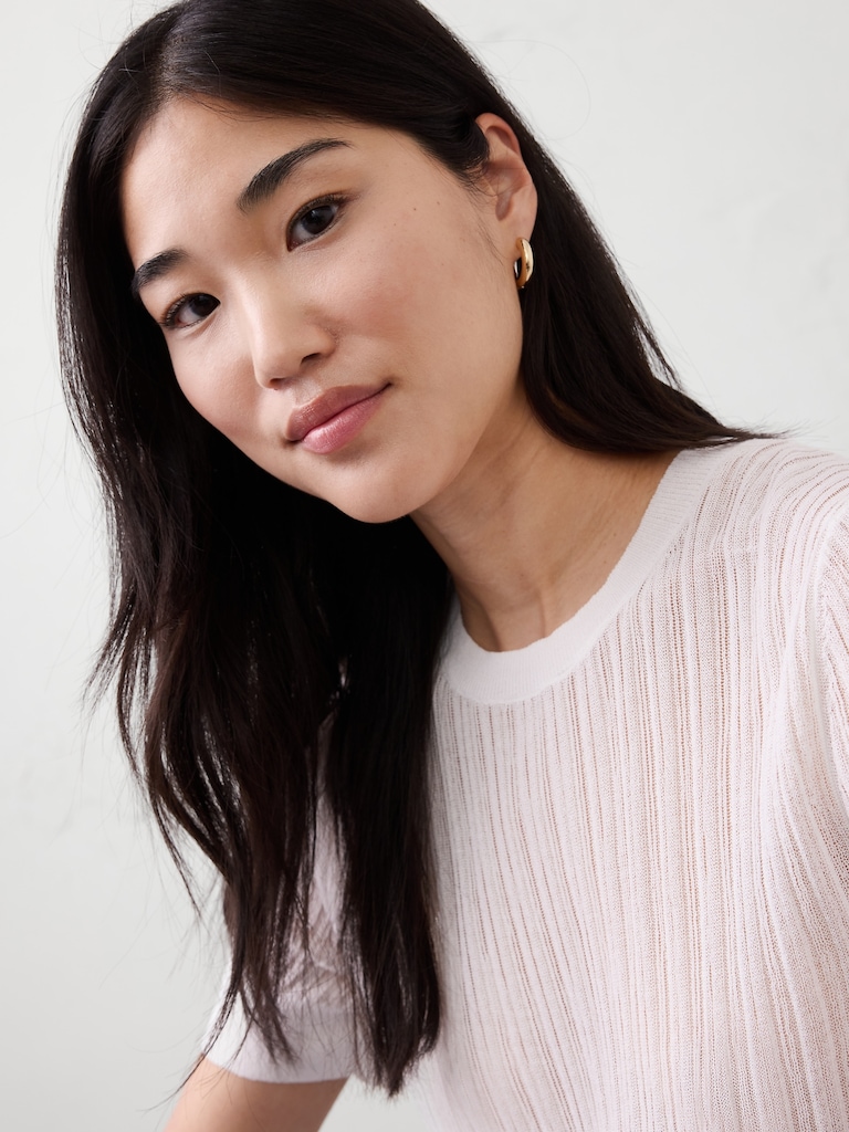 Two Tone Huggie Earrings