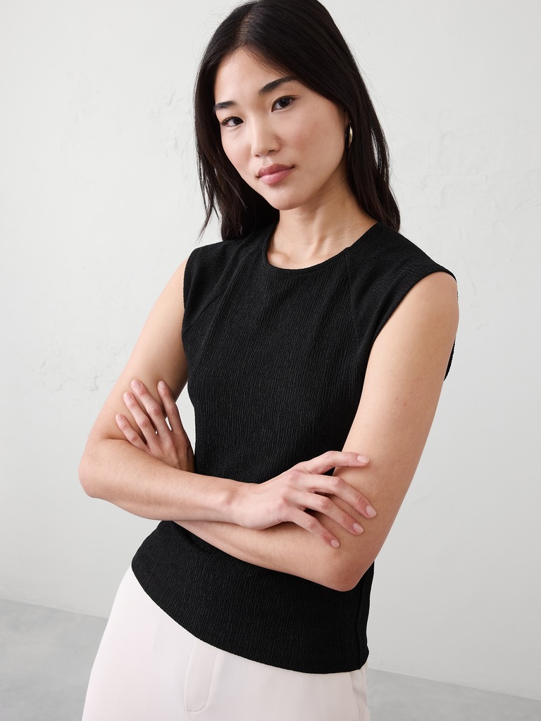 Jacquard Crinkled Top