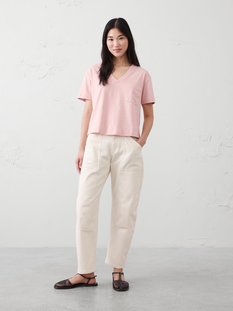 Premium Cotton V-Neck Pocket T-Shirt