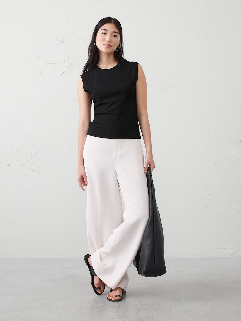 Jacquard Crinkled Top