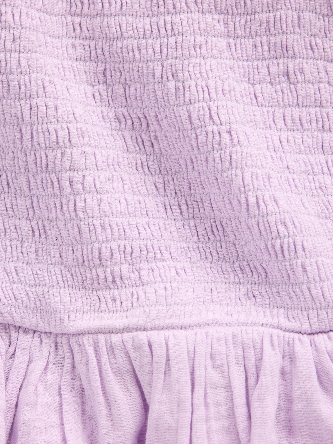 Kids Cotton Gauze Smocked Peplum Top